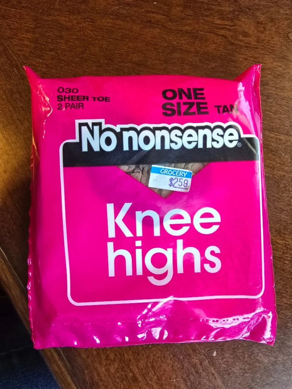 No nonsense Knee Highs – Tan, One Size, Sheer Toe & Reinforced Toe, 2-Pair Pack